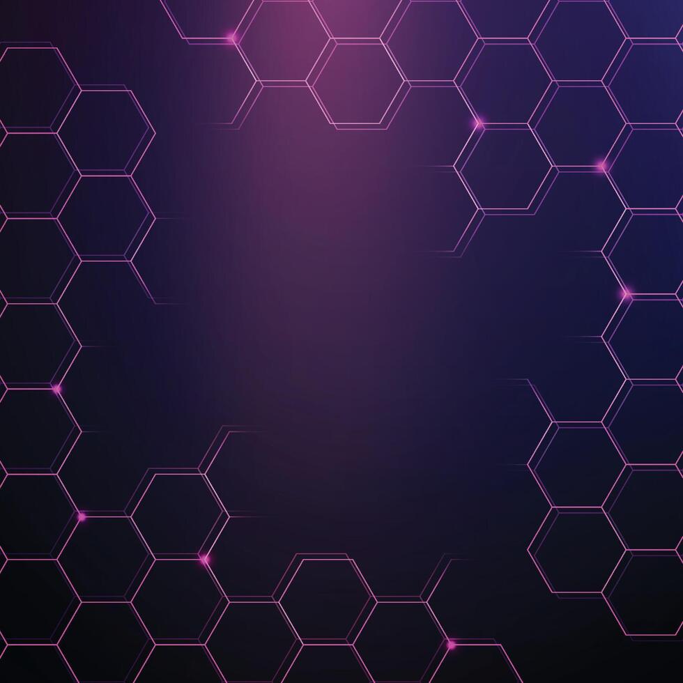 Hexagon lines background. vector
