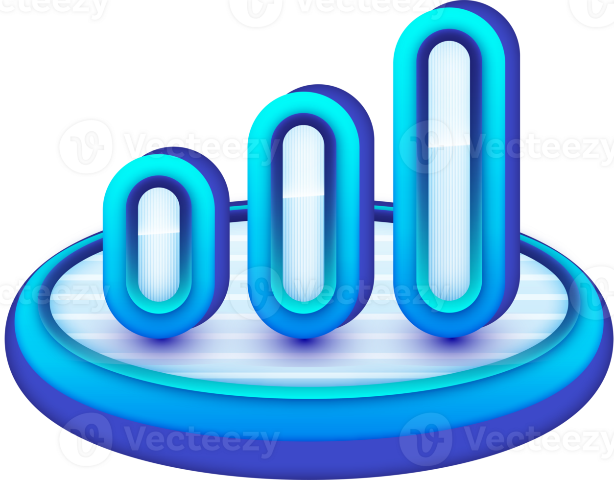 Business Chart Graph, 3D element png