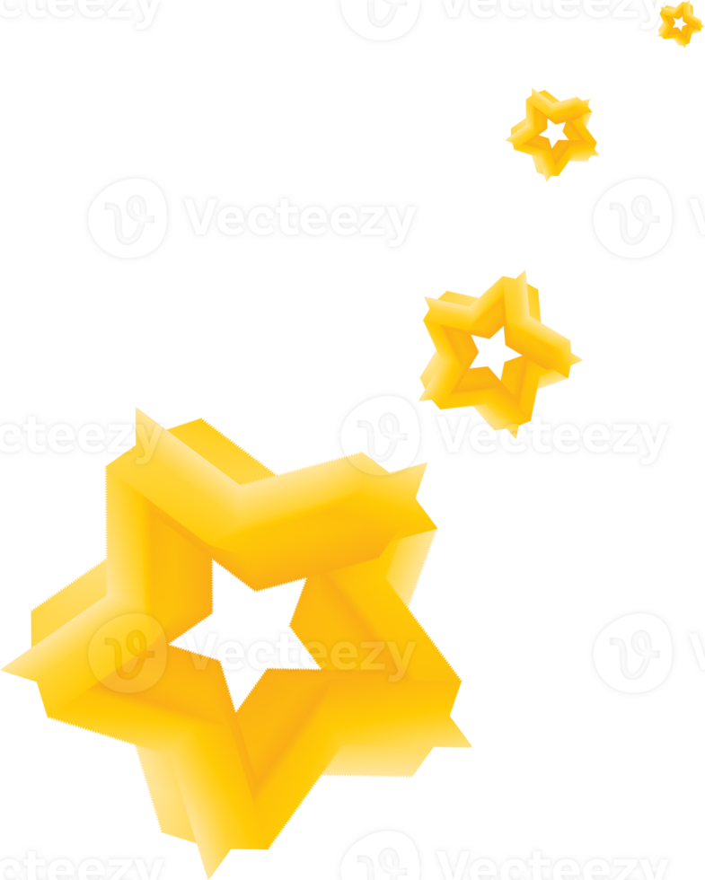 Star 3d Gold element png