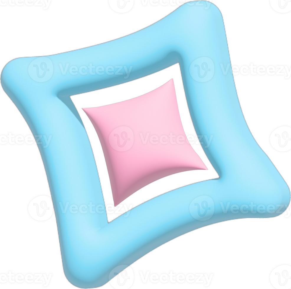 Cute Sparkling star 3d element png