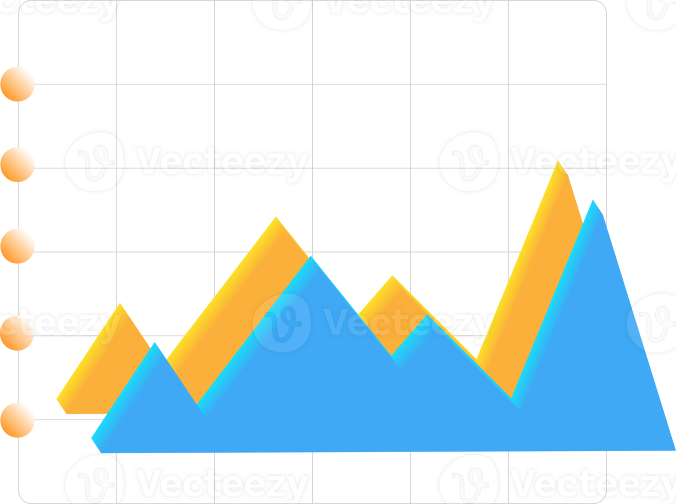 Graph chart Business, 3D element png