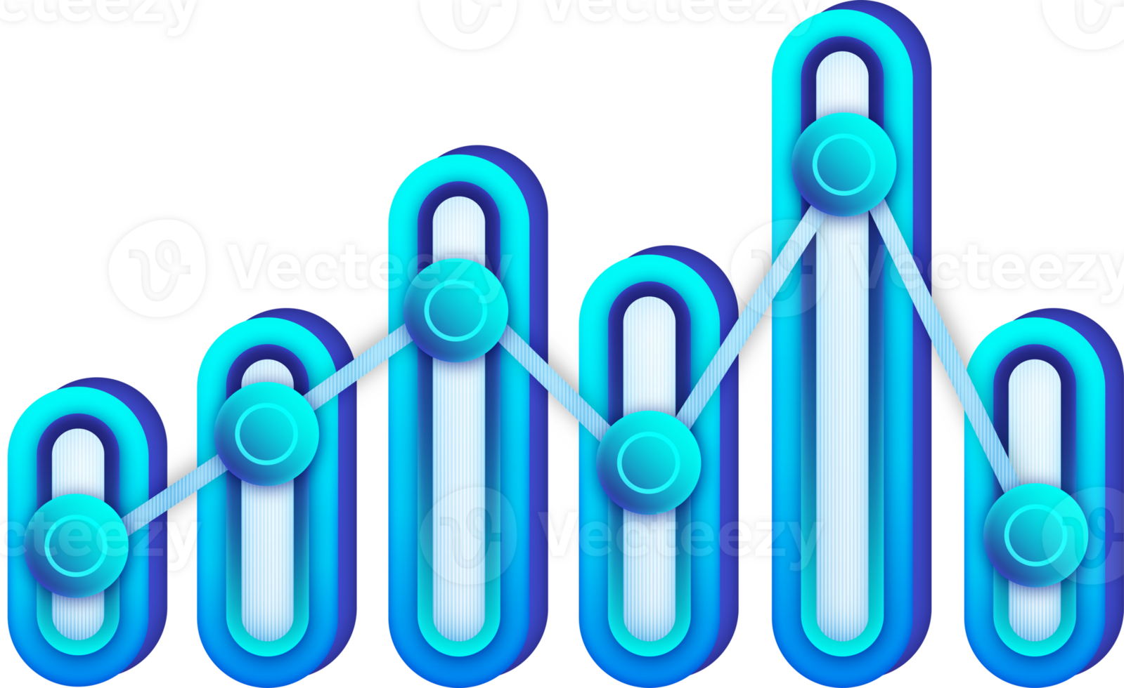 Business Chart Graph, 3D element png