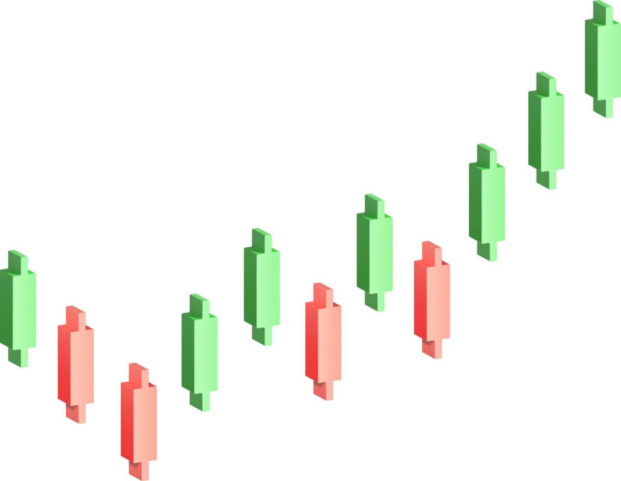 Stock market Red Green Chart Data png