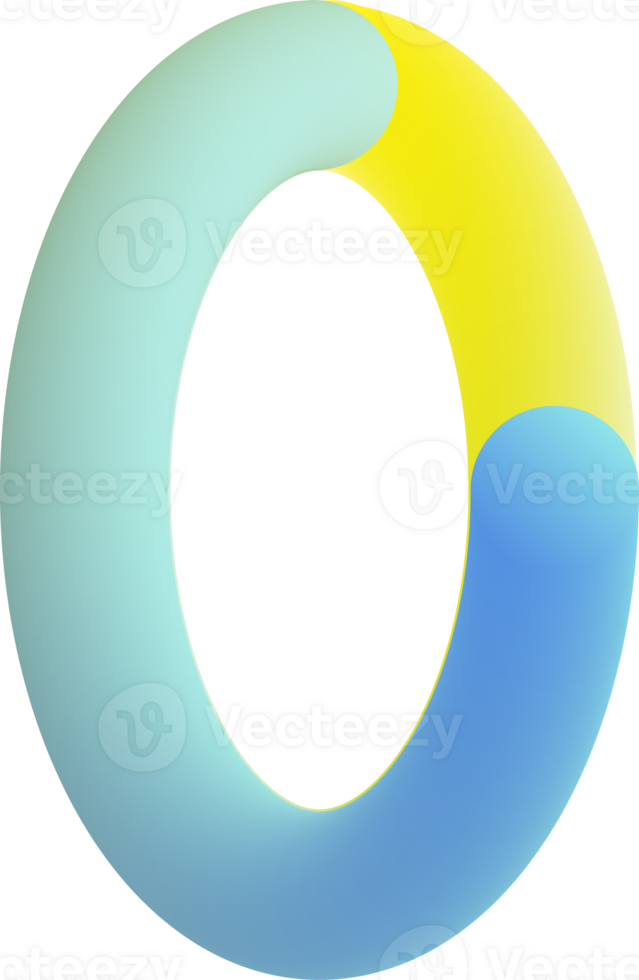 3d elipse geométrico forma png