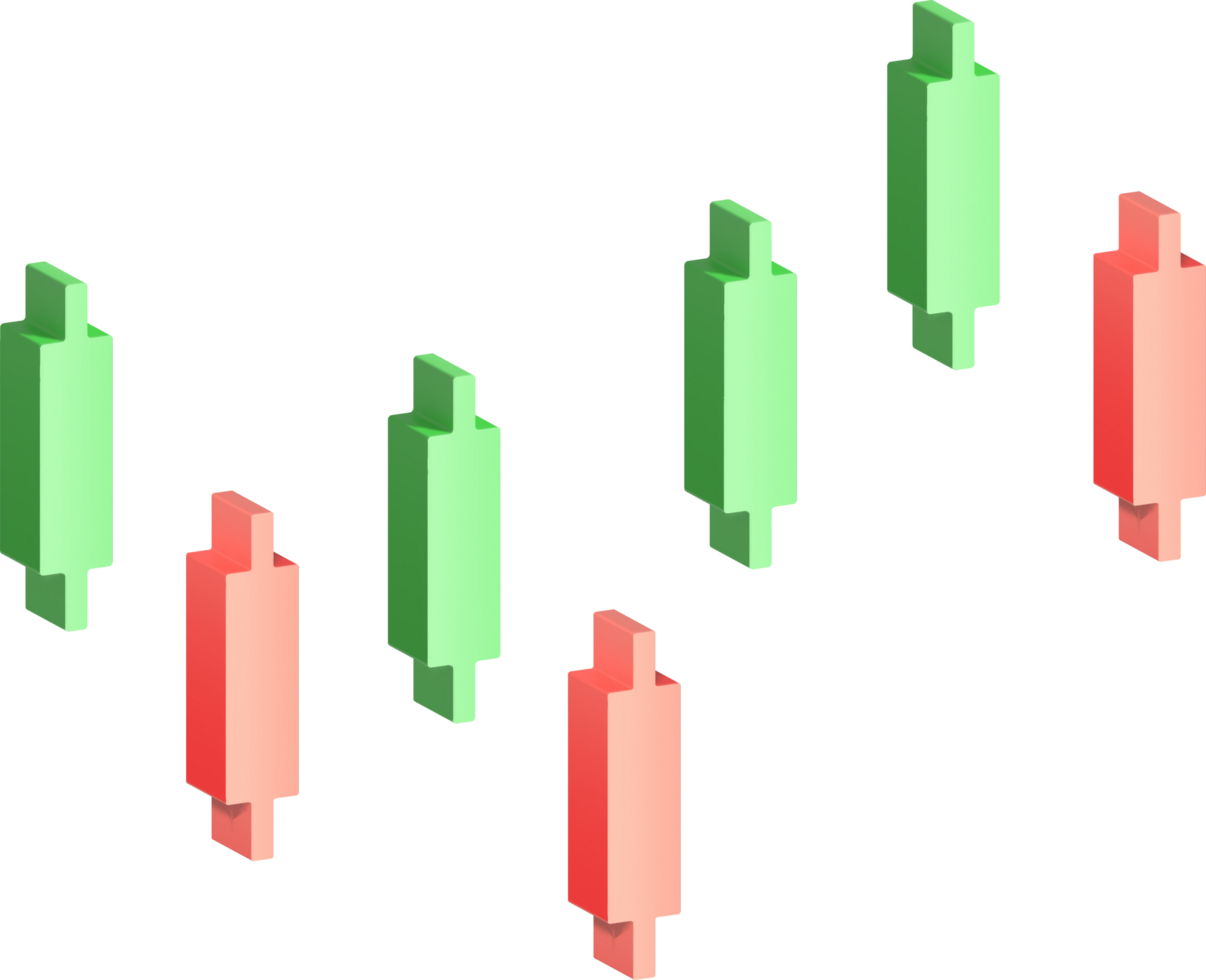 Stock market Red Green Chart Data png