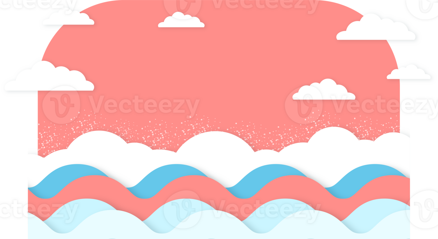 Wolken und Meer Illustration png