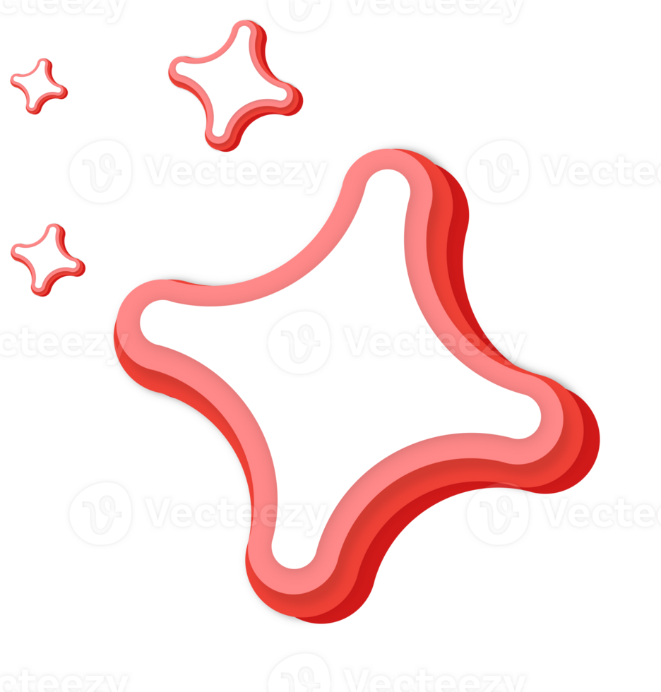 Star Abstract Paper Cut png