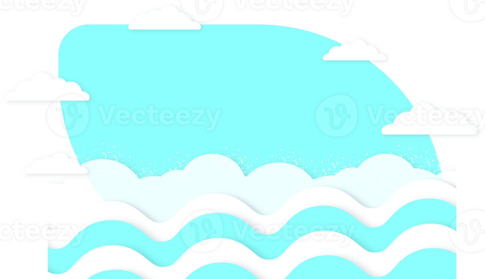 Clouds and Sea illustration png