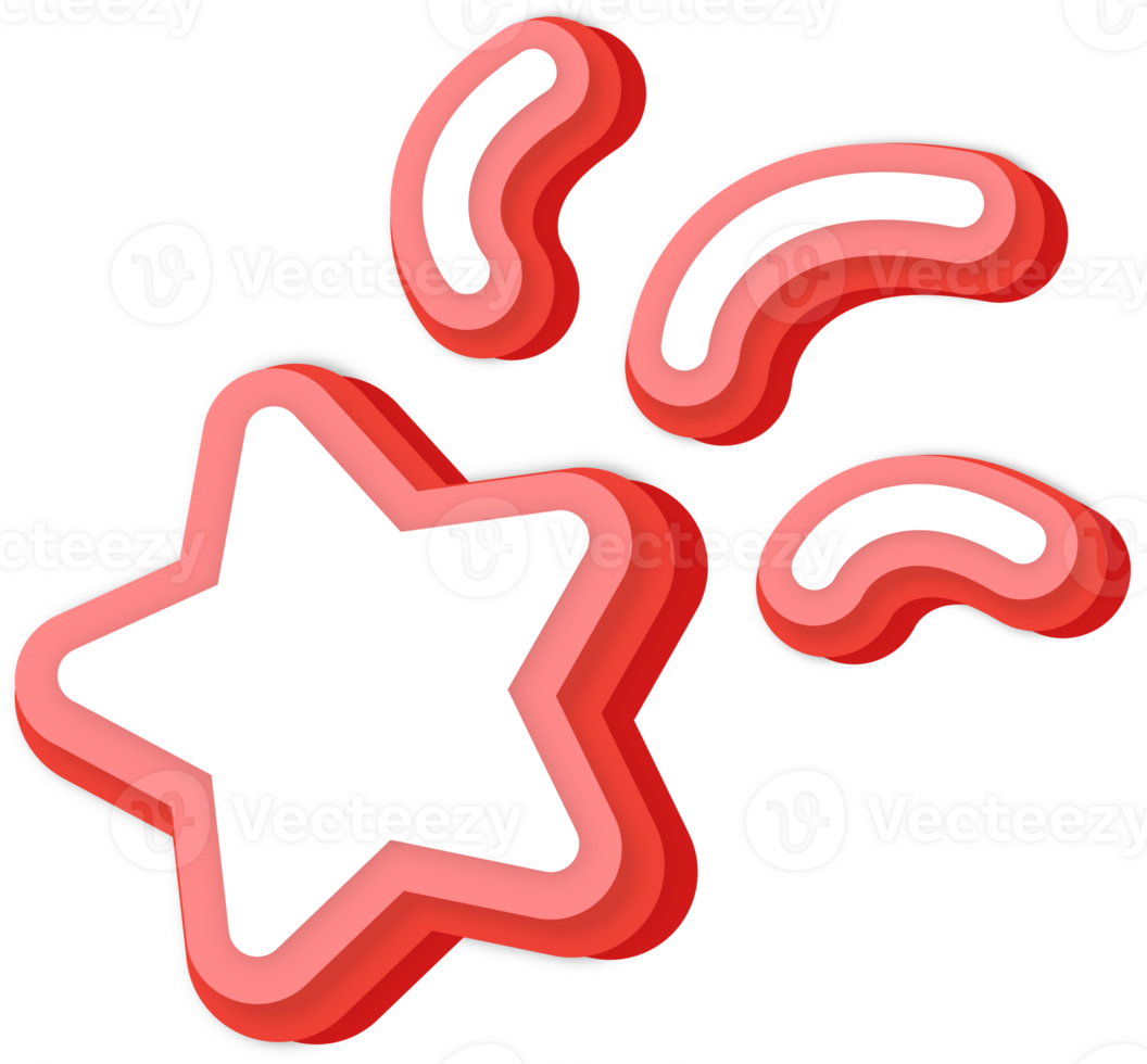 Star Abstract Paper Cut png