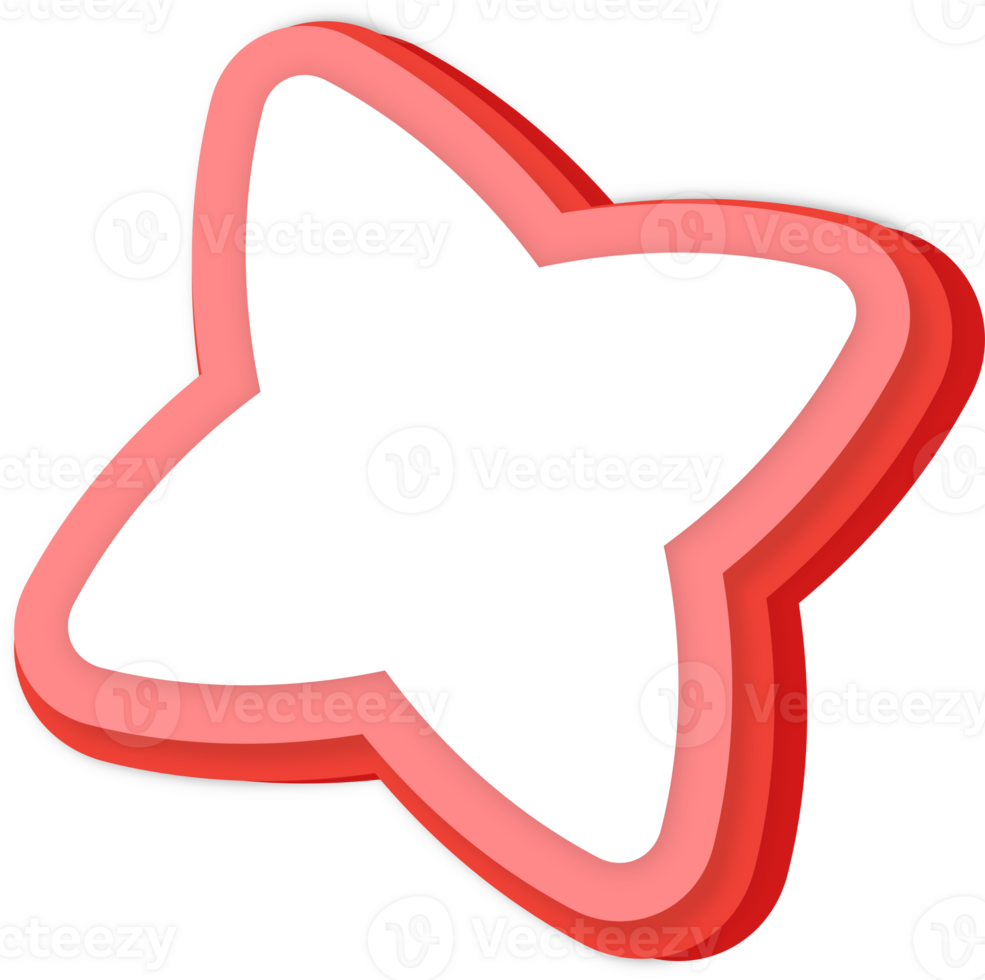 Star Abstract Paper Cut png