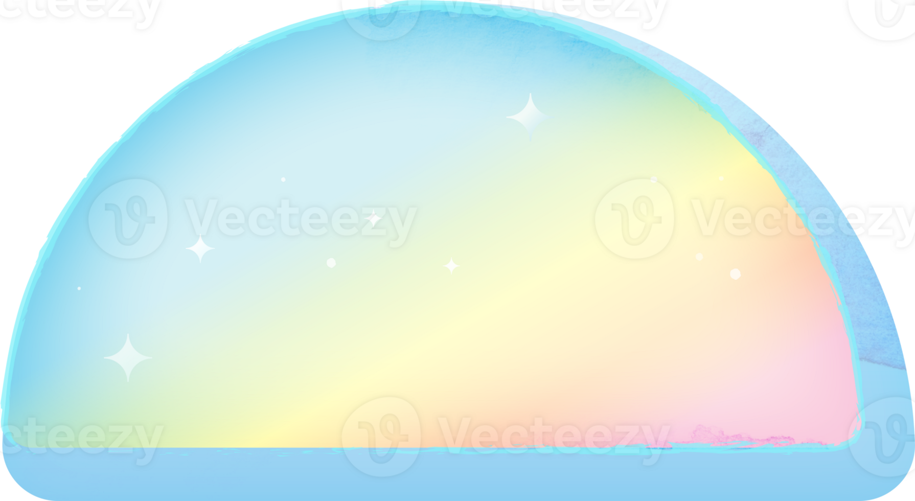 Watercolor Semicircle Shape Illustration png