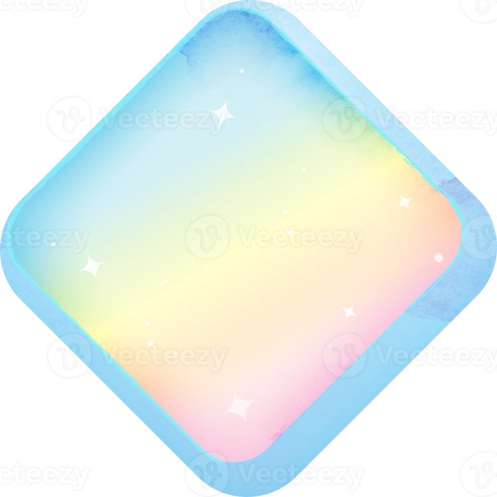 Watercolor Diamond Shape Illustration png