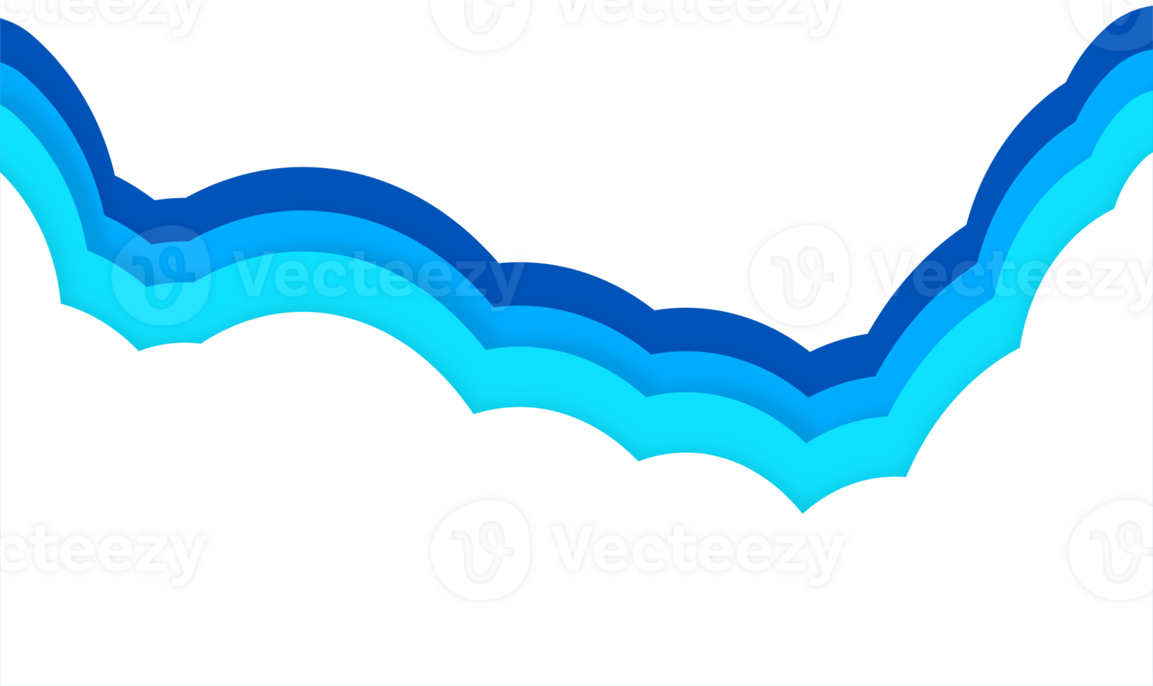 Cute Cloud Abstract, Paper Cut Illustration png