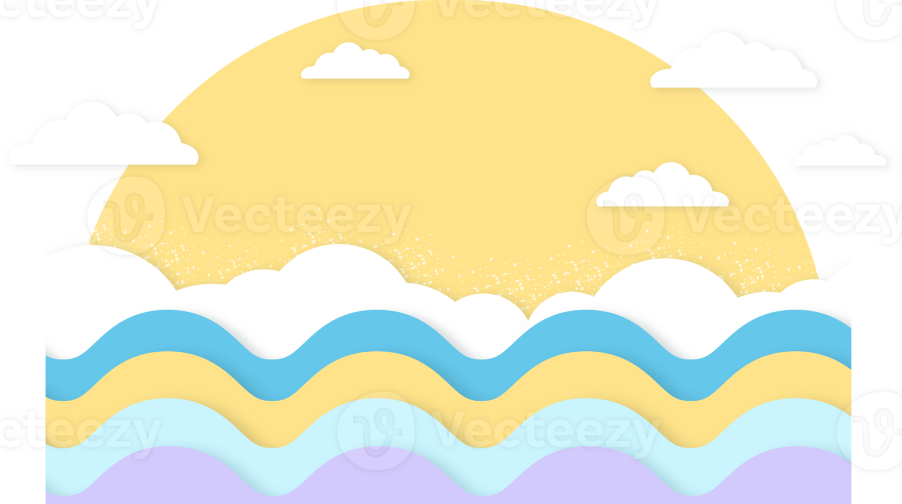 Clouds and Sea illustration png