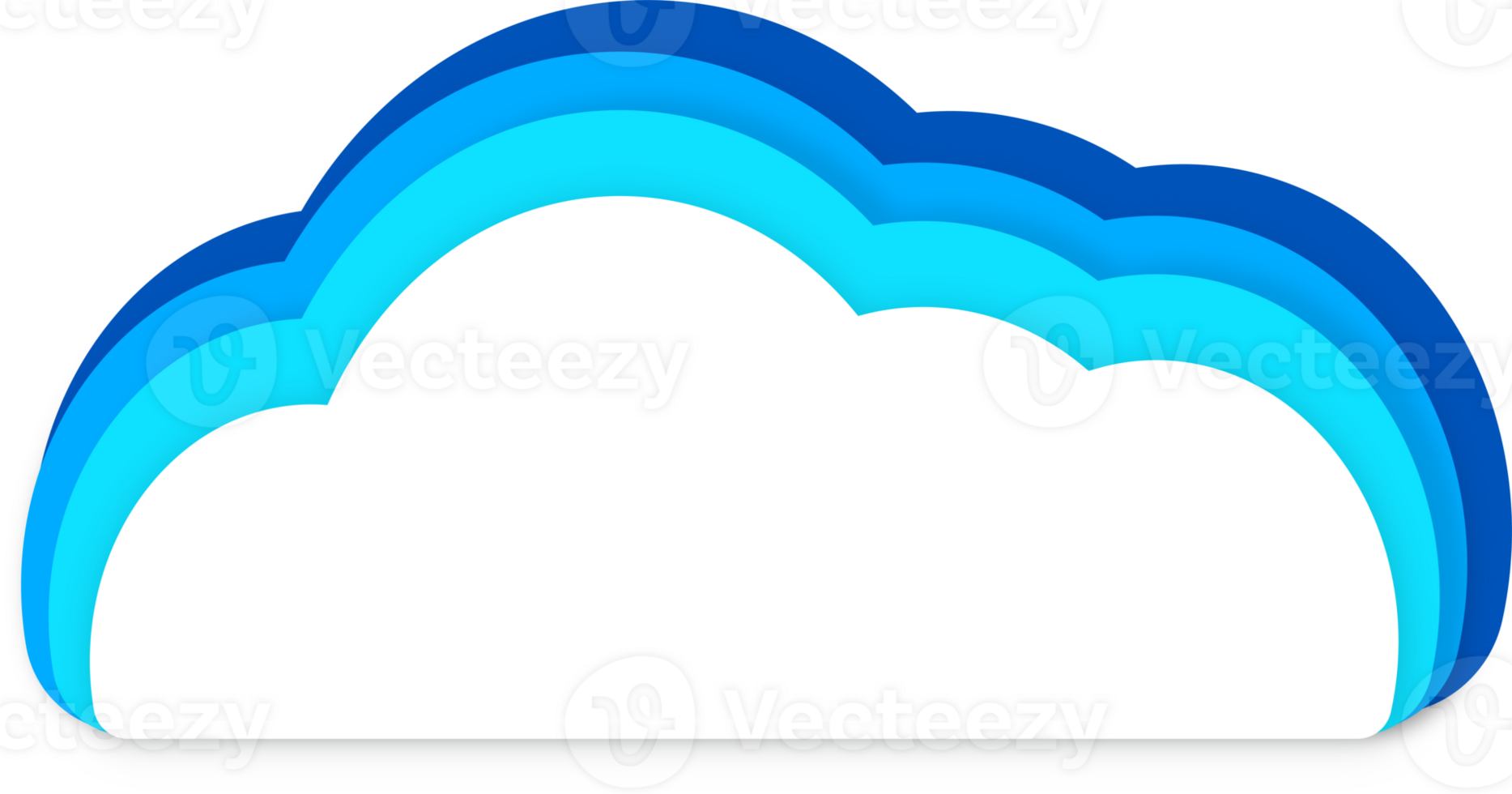Cute Cloud Abstract, Paper Cut Illustration png