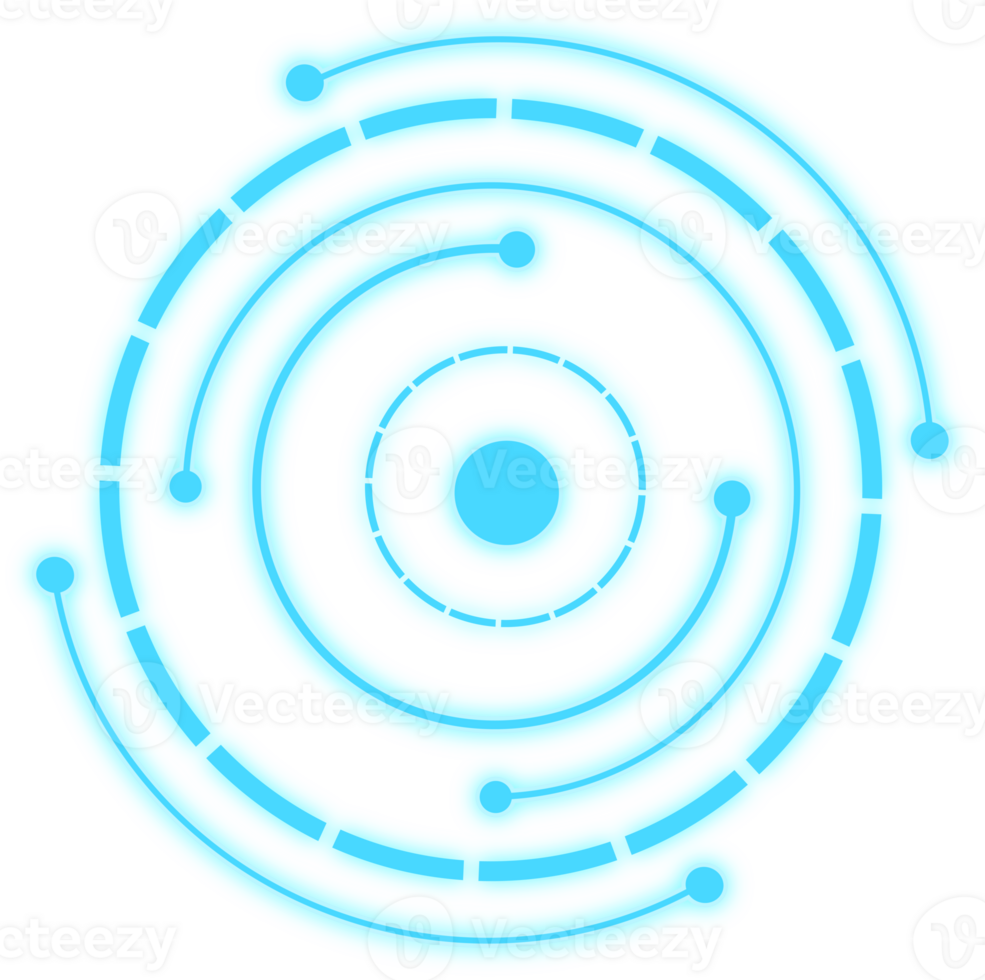 abstract tech hud digitaal cirkel futuristische Scherm png