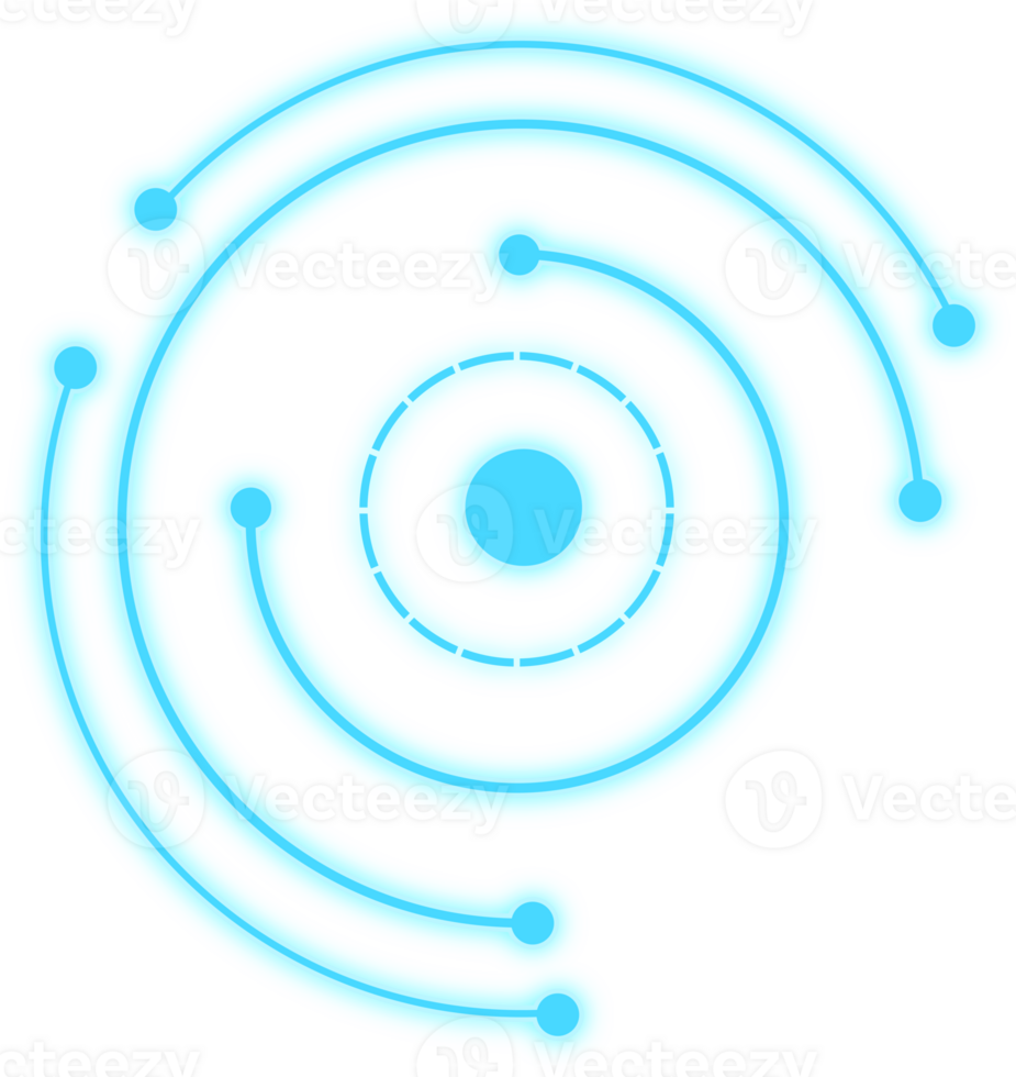 abstract tech hud digitaal cirkel futuristische Scherm png