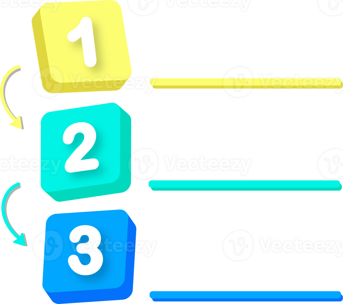 3 Step learning element png