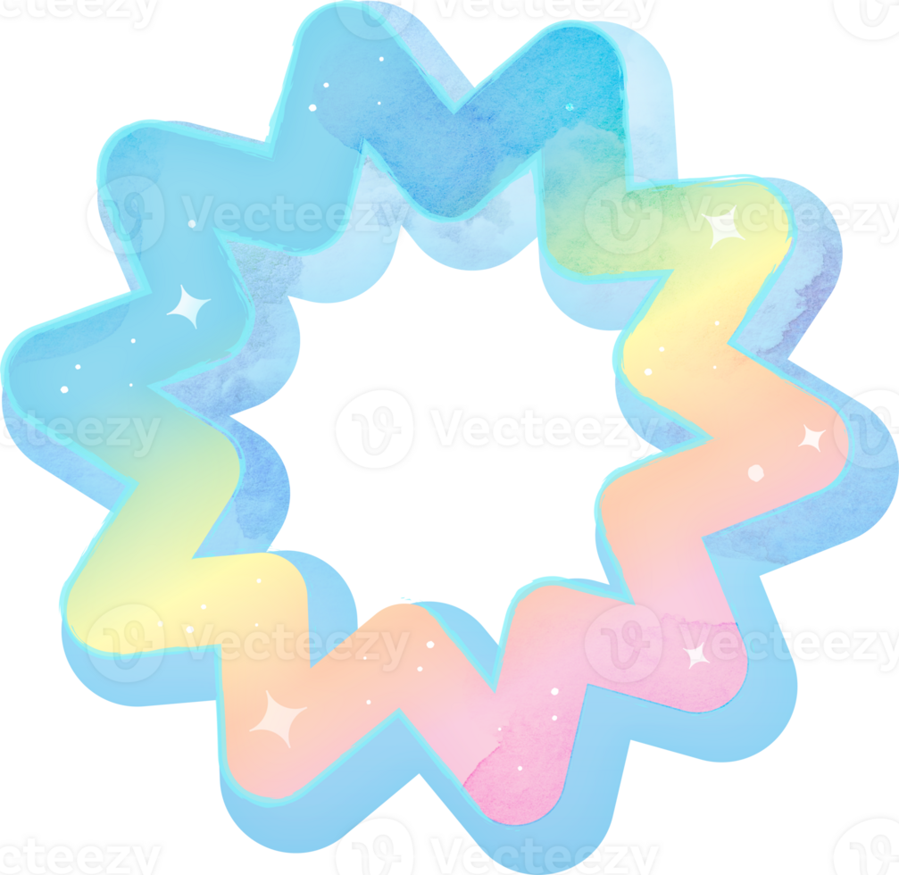 Watercolor Border Shape Illustration png
