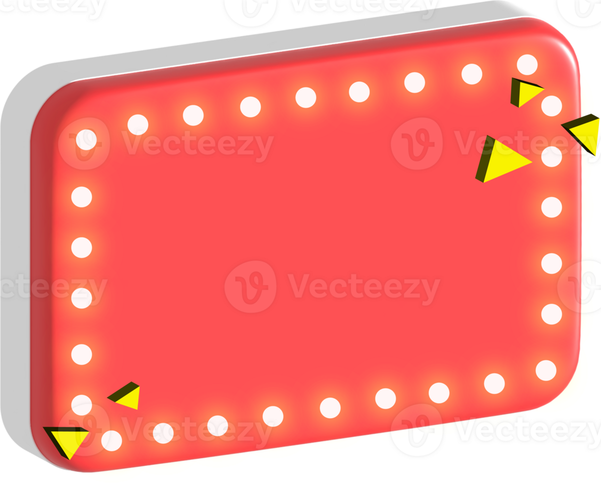 Empty Banner. Sign Board. 3D illustration Element png