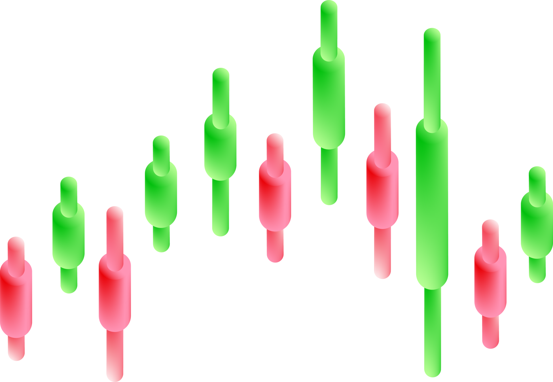 Stock market 3d chart data 44268156 png