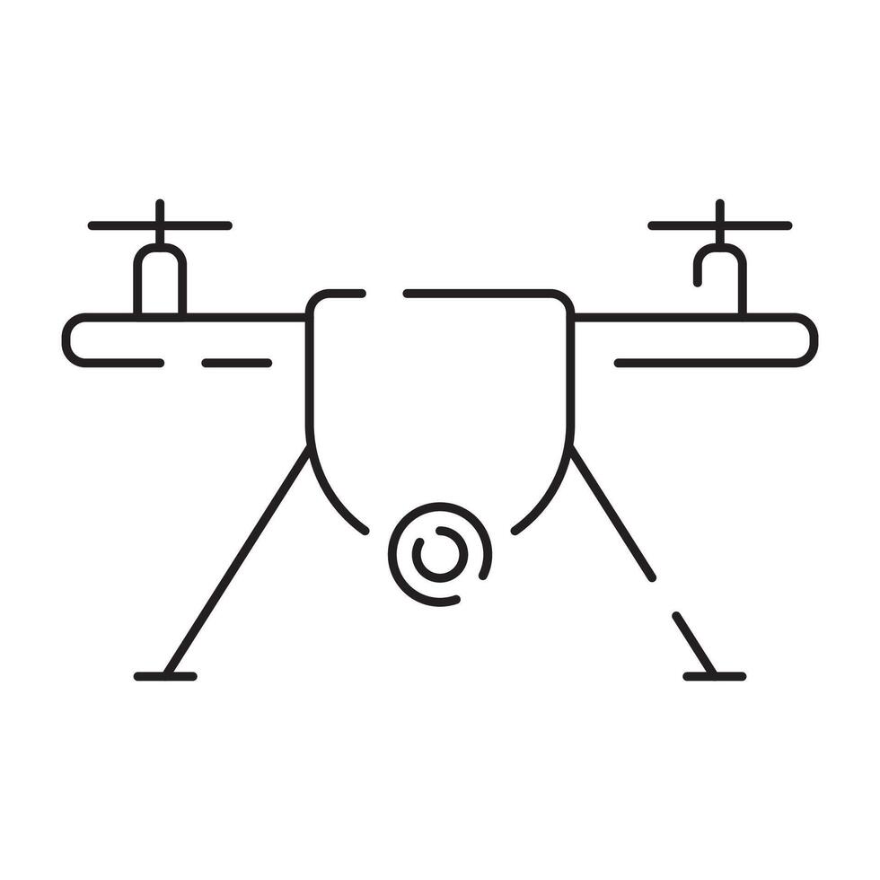 Drone line icon. Included the icons as drone, remote, controller, radar, map, signal and more. vector