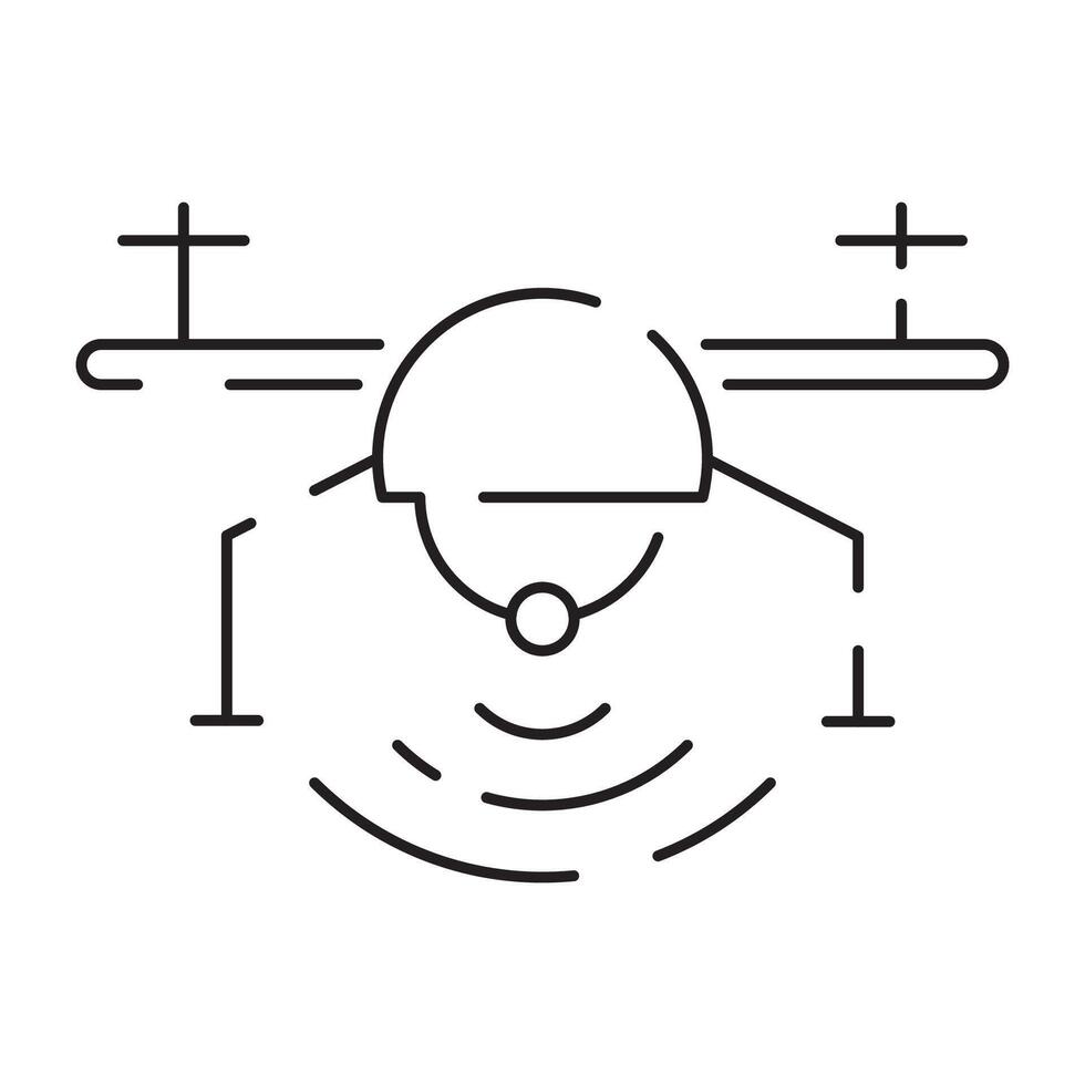 zumbido línea icono. incluido el íconos como zumbido, remoto, controlador, Radar, mapa, señal y más. vector