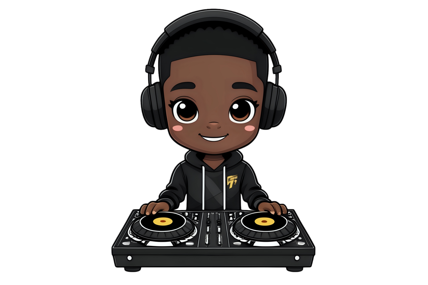 child listening to music png