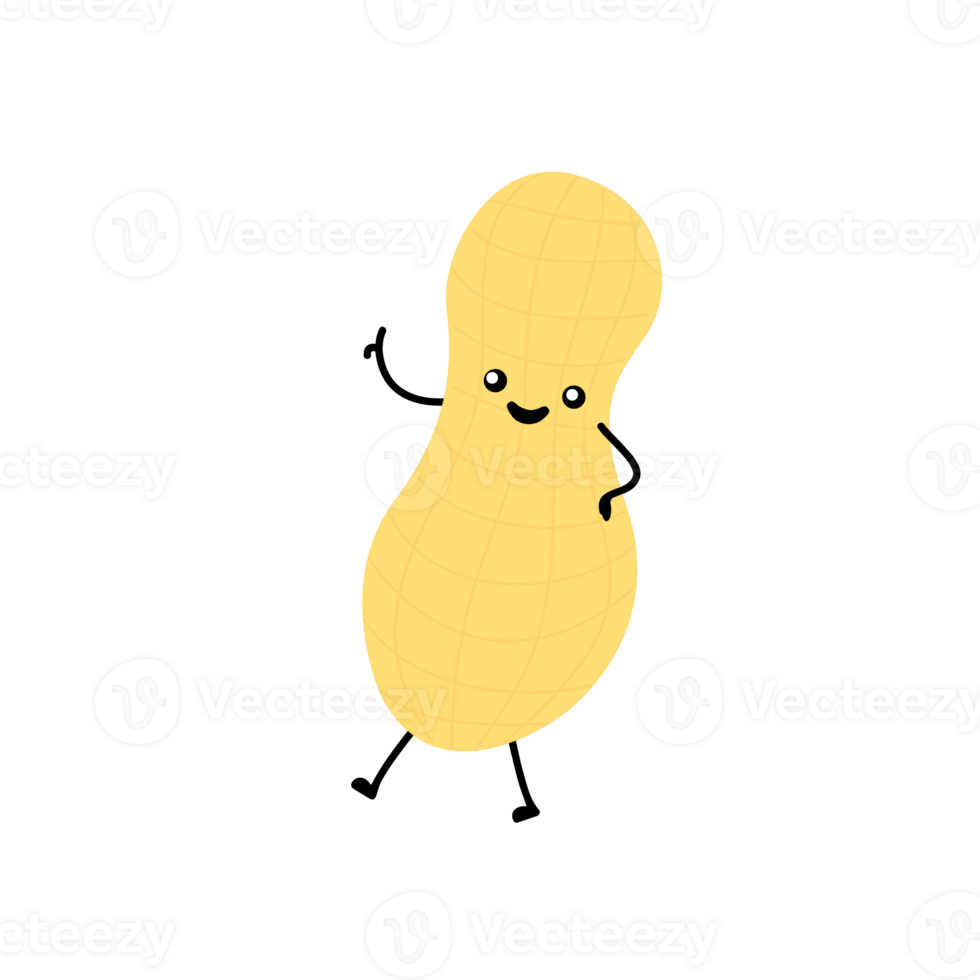 Illustration of a Peanut Character Pointing to Himself png