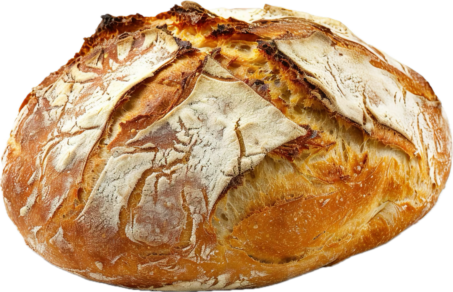 Artisan Sourdough Bread with Crusty Texture. png