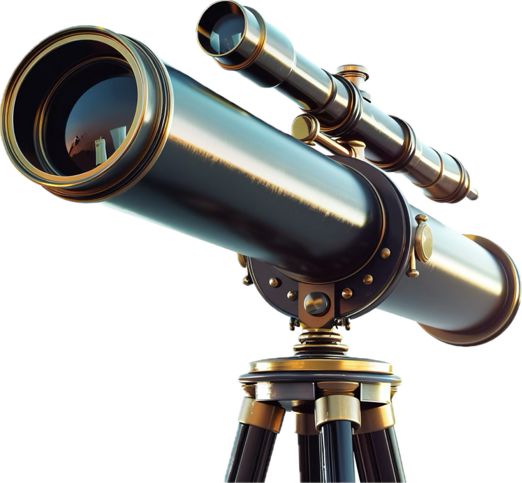 Vintage Brass Telescope. png