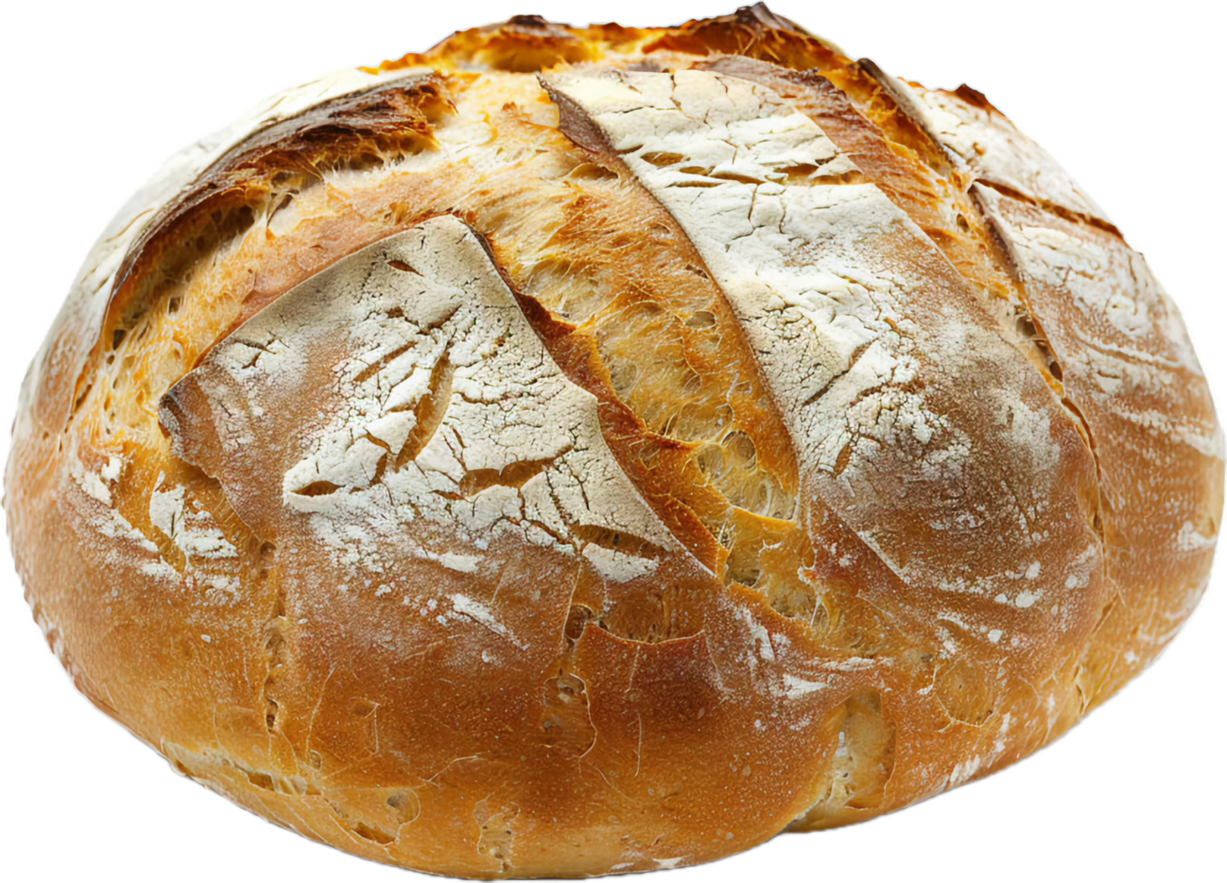 Artisan Sourdough Bread with Crusty Texture. png