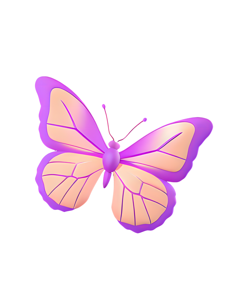 3D Illustration butterfly png
