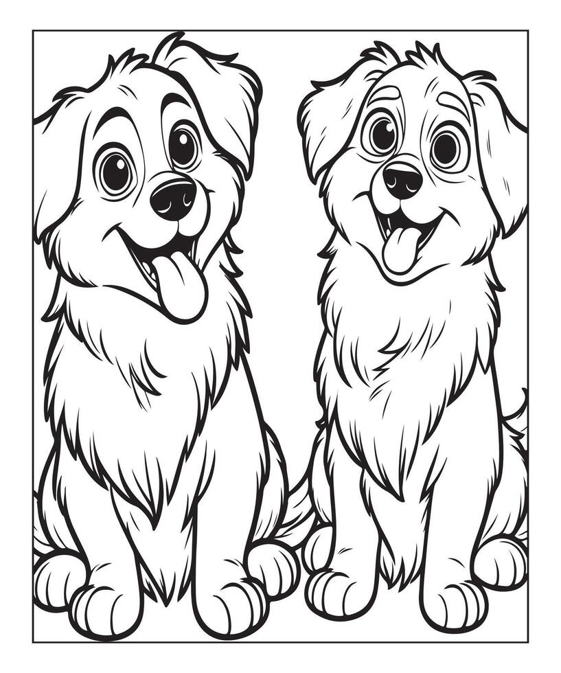 Dog Coloring page For Kids vector
