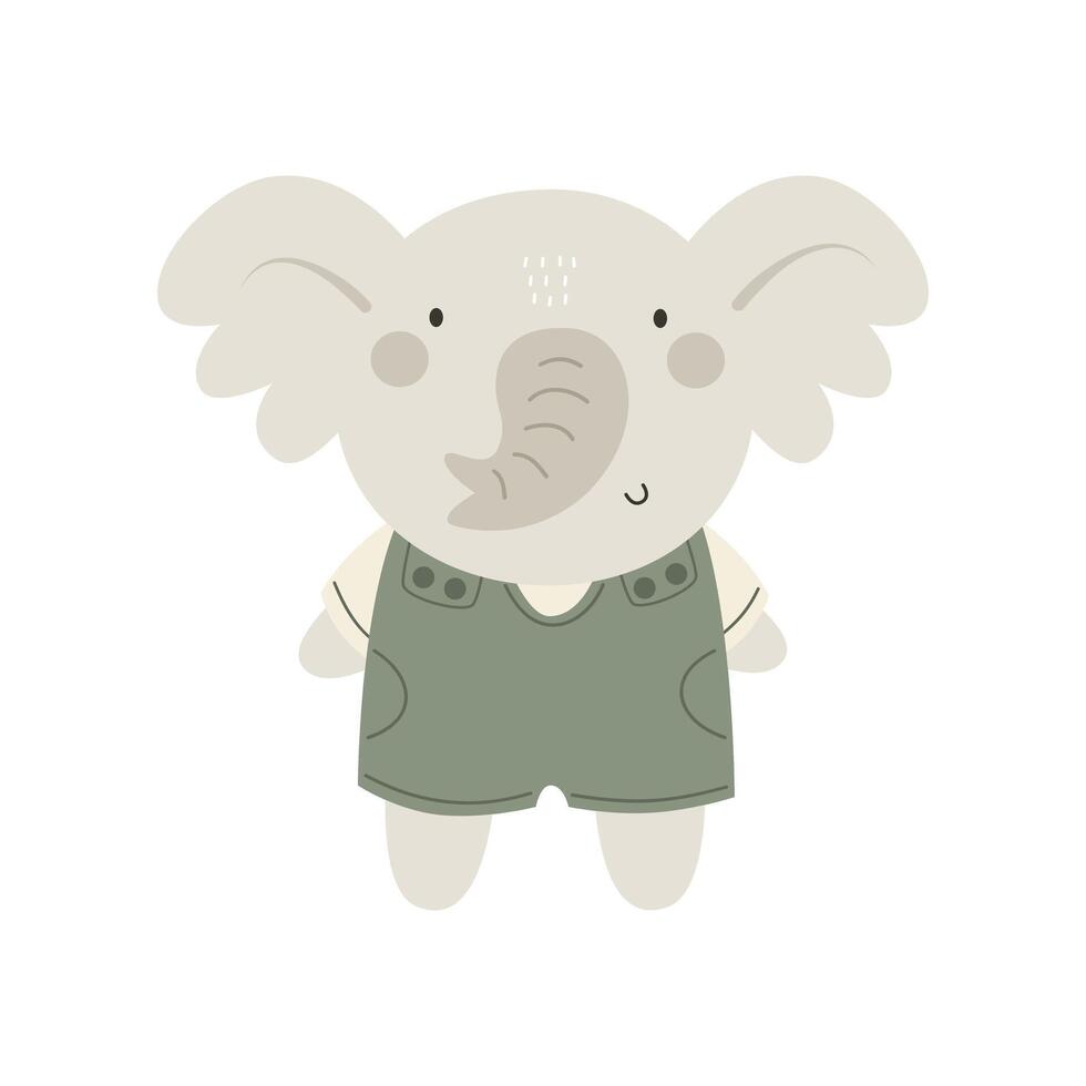 Cute cartoon elephant vector
