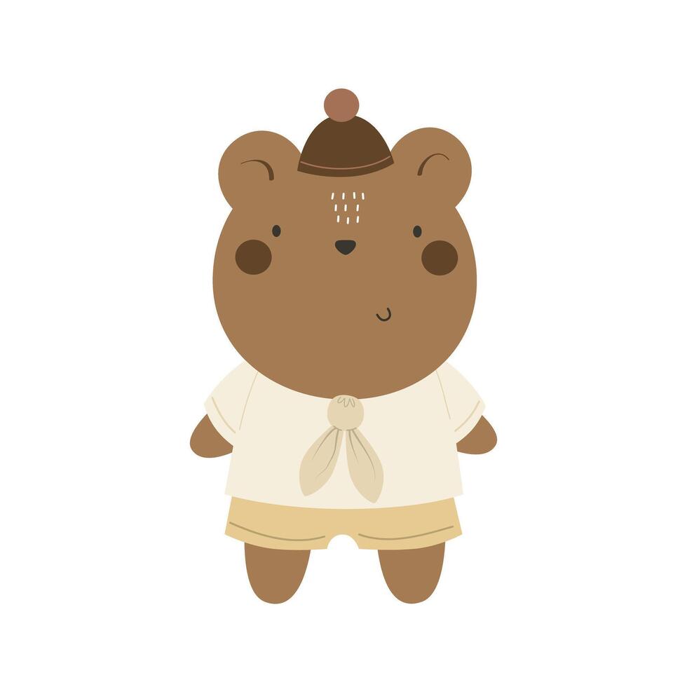 Cute Cartoon bear. vector