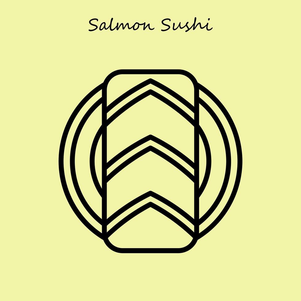 Salmon Sushi Illustration vector
