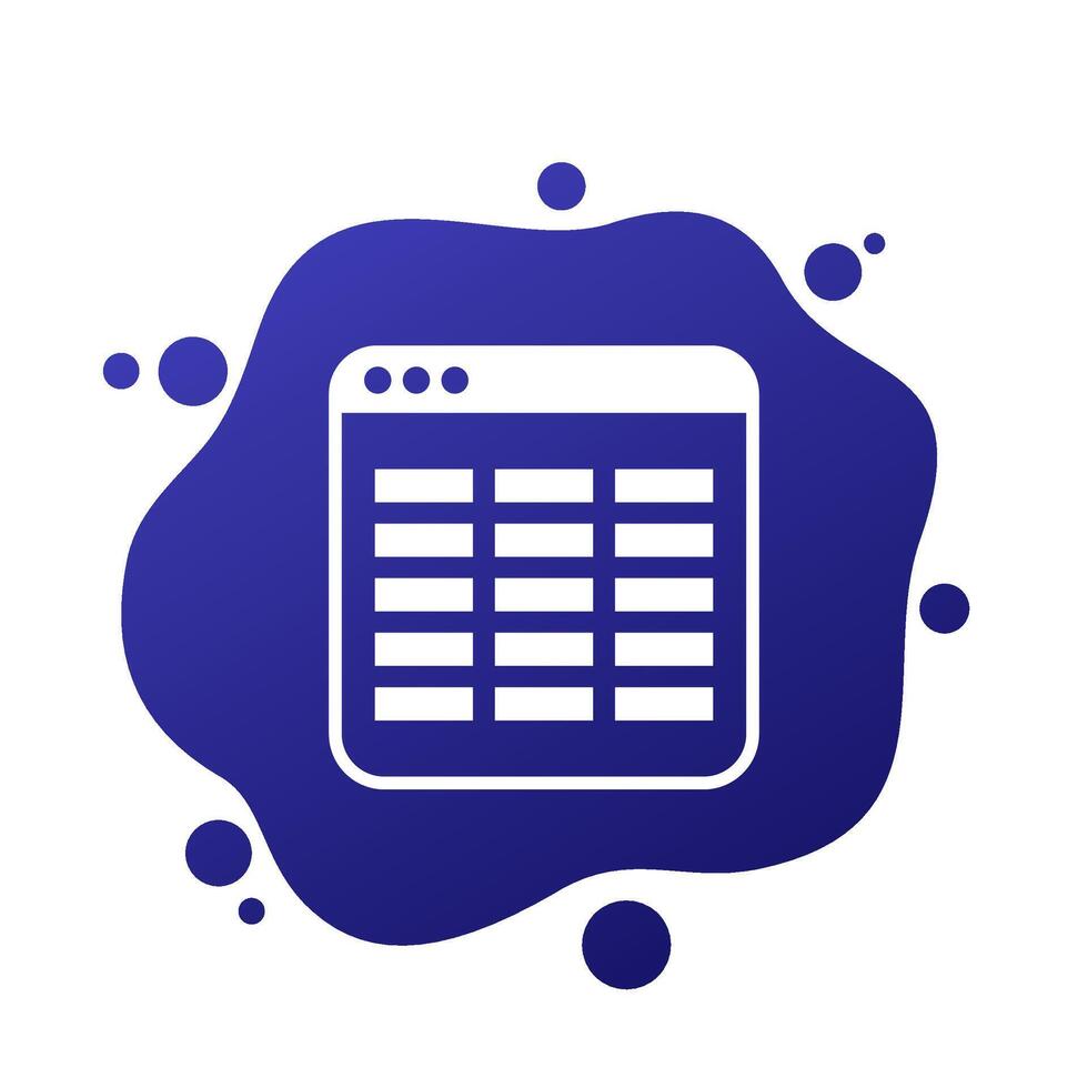 online spreadsheet editor icon, vector