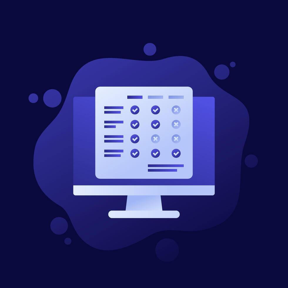 comparison chart with a computer illustration 44268799 Vector Art at ...