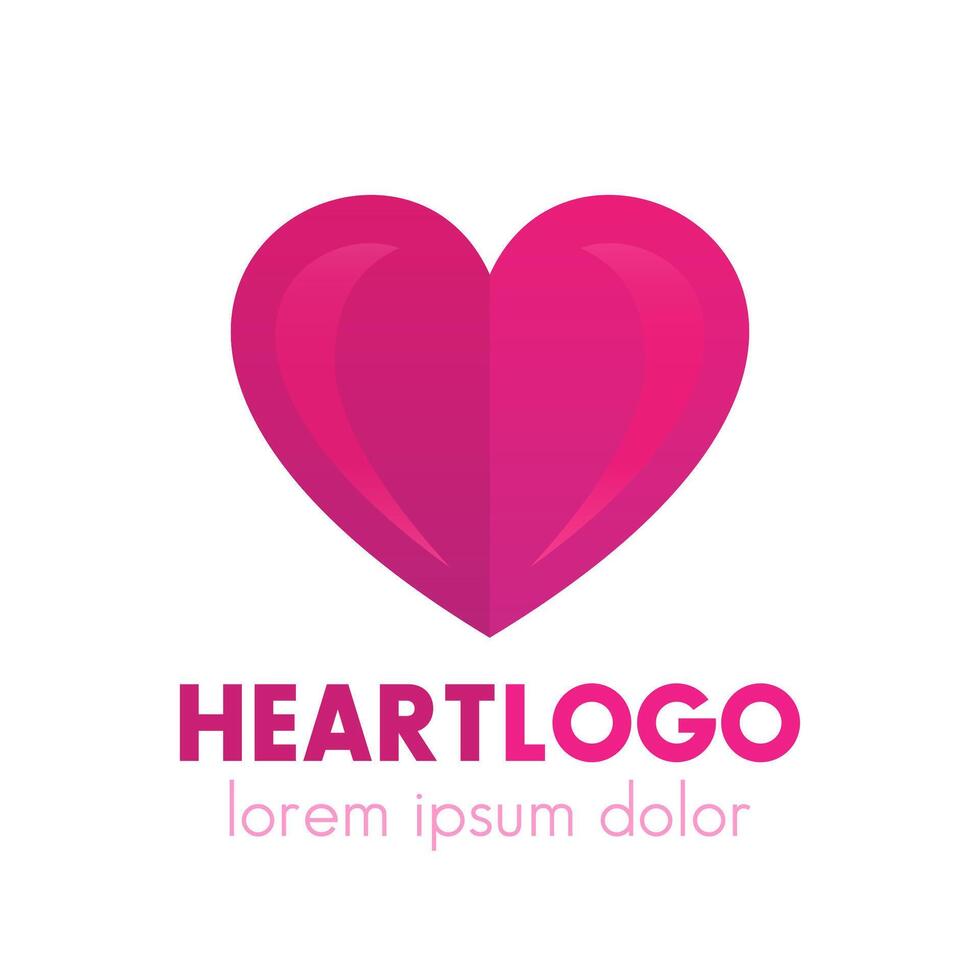 Heart logo design, pharmacy, medicine, health care symbol over white, illustration vector