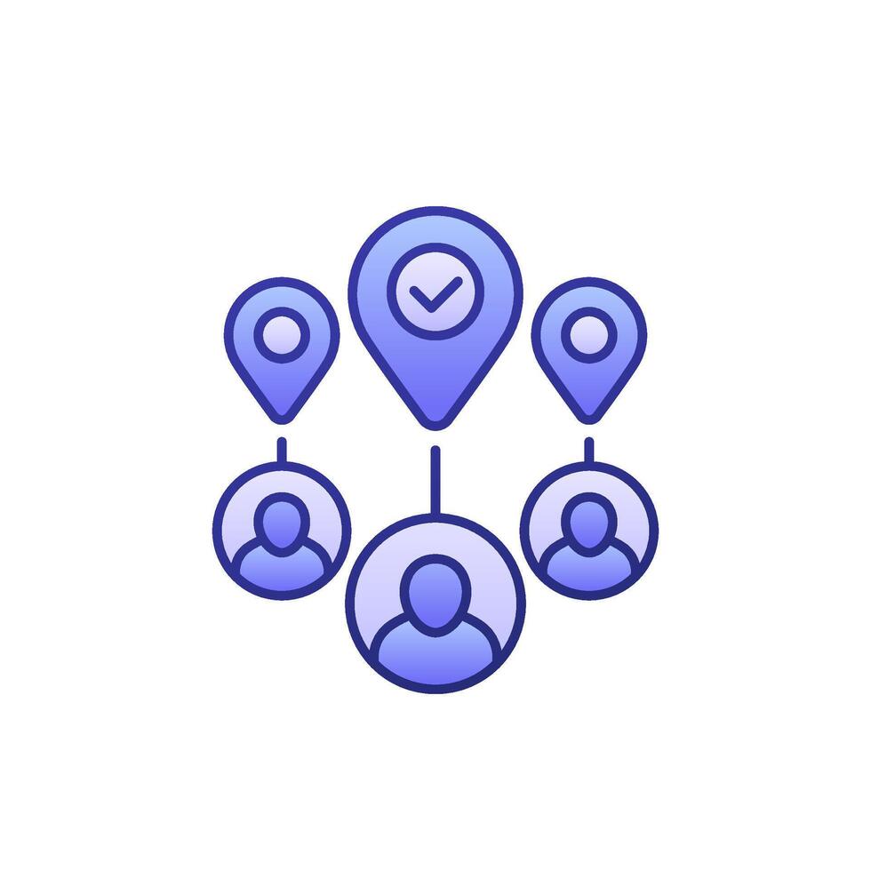relocate staff, relocation icon with outline vector