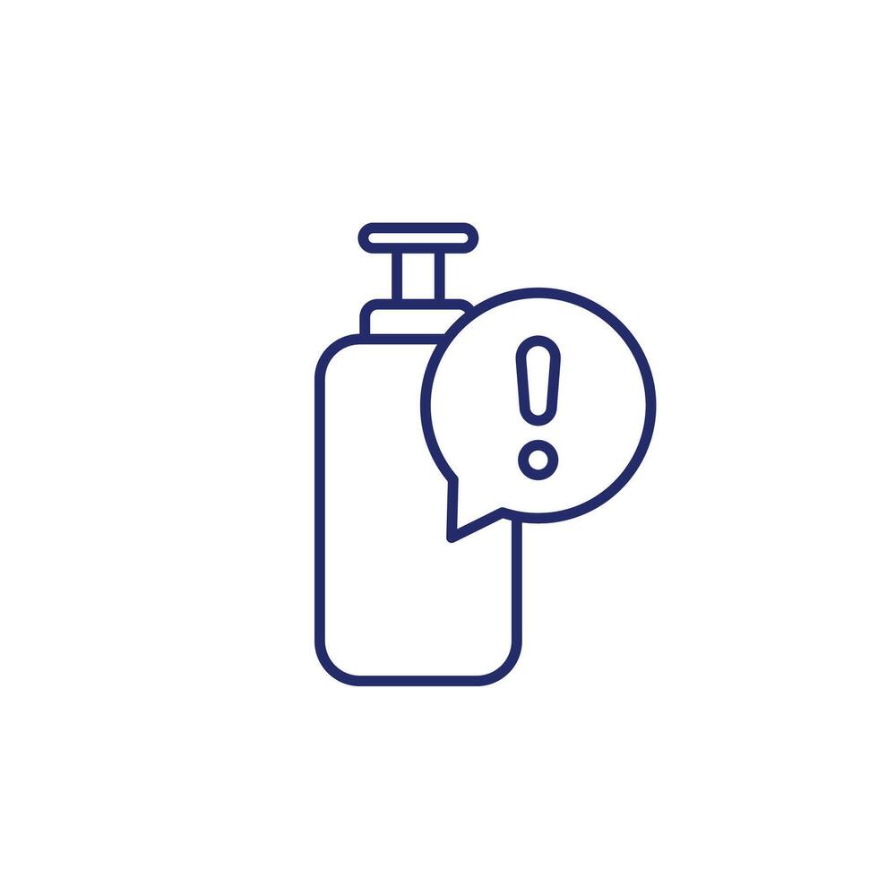 gas tank warning icon, line vector