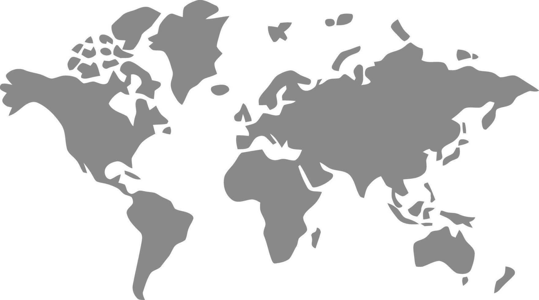 World map isolated on white background vector