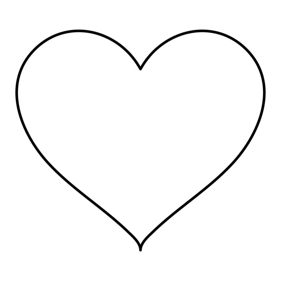 Love symbol. heart line icon, outline logo illustration, Isolated heart on a white background vector