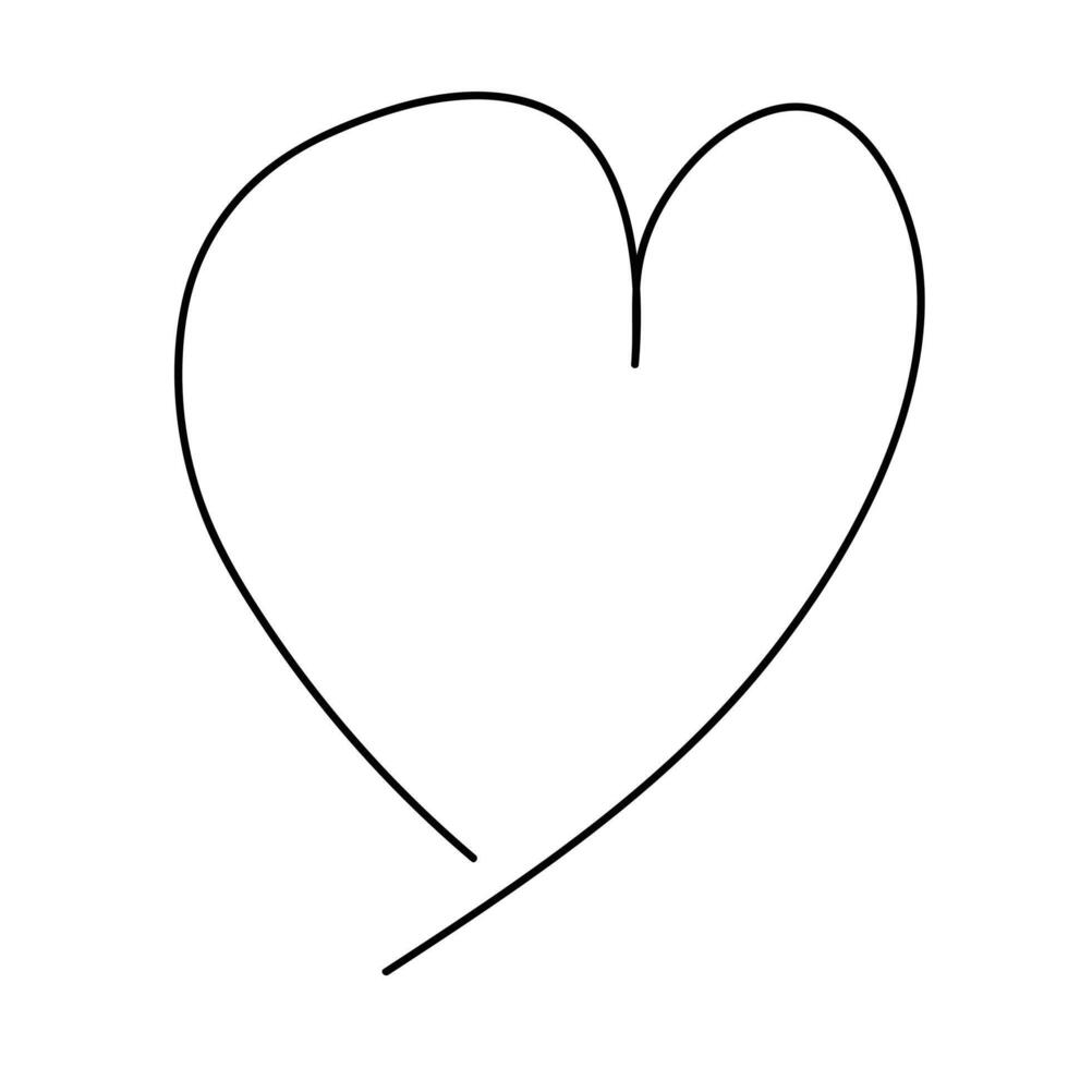Love symbol. heart line icon, outline logo illustration, Isolated heart on a white background vector