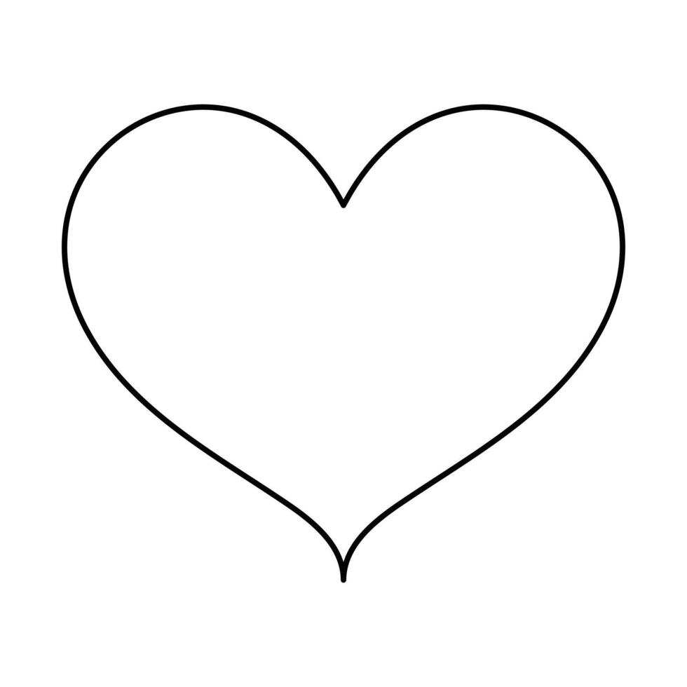 Love symbol. heart line icon, outline logo illustration, Isolated heart on a white background vector