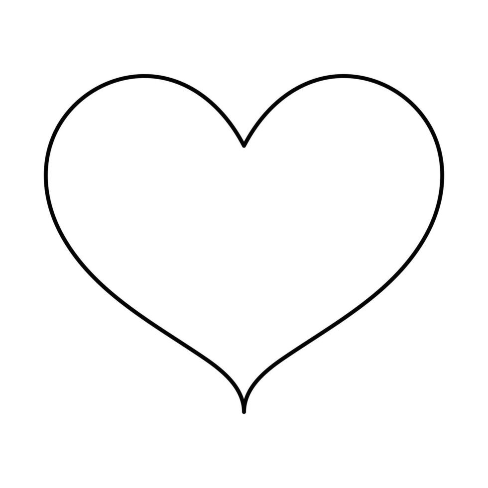 amor símbolo. corazón línea icono, contorno logo ilustración, aislado corazón en un blanco antecedentes vector