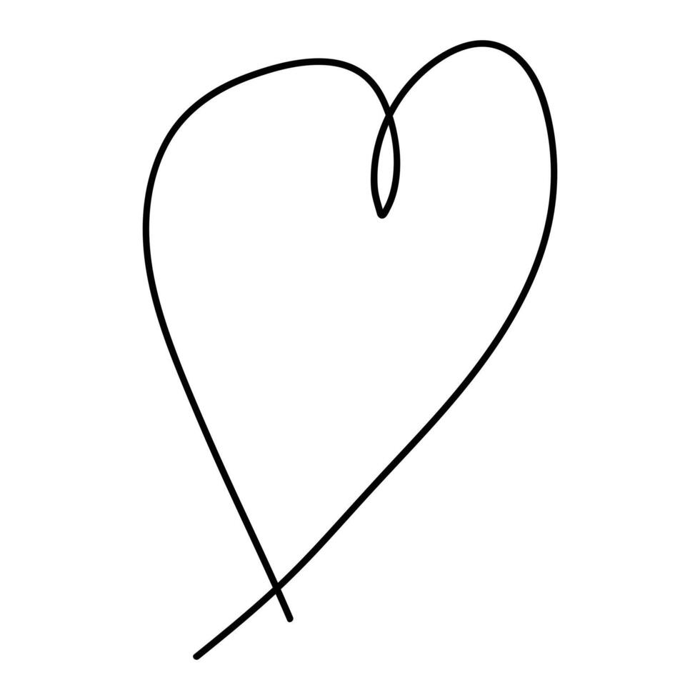 Love symbol. heart line icon, outline logo illustration, Isolated heart on a white background vector