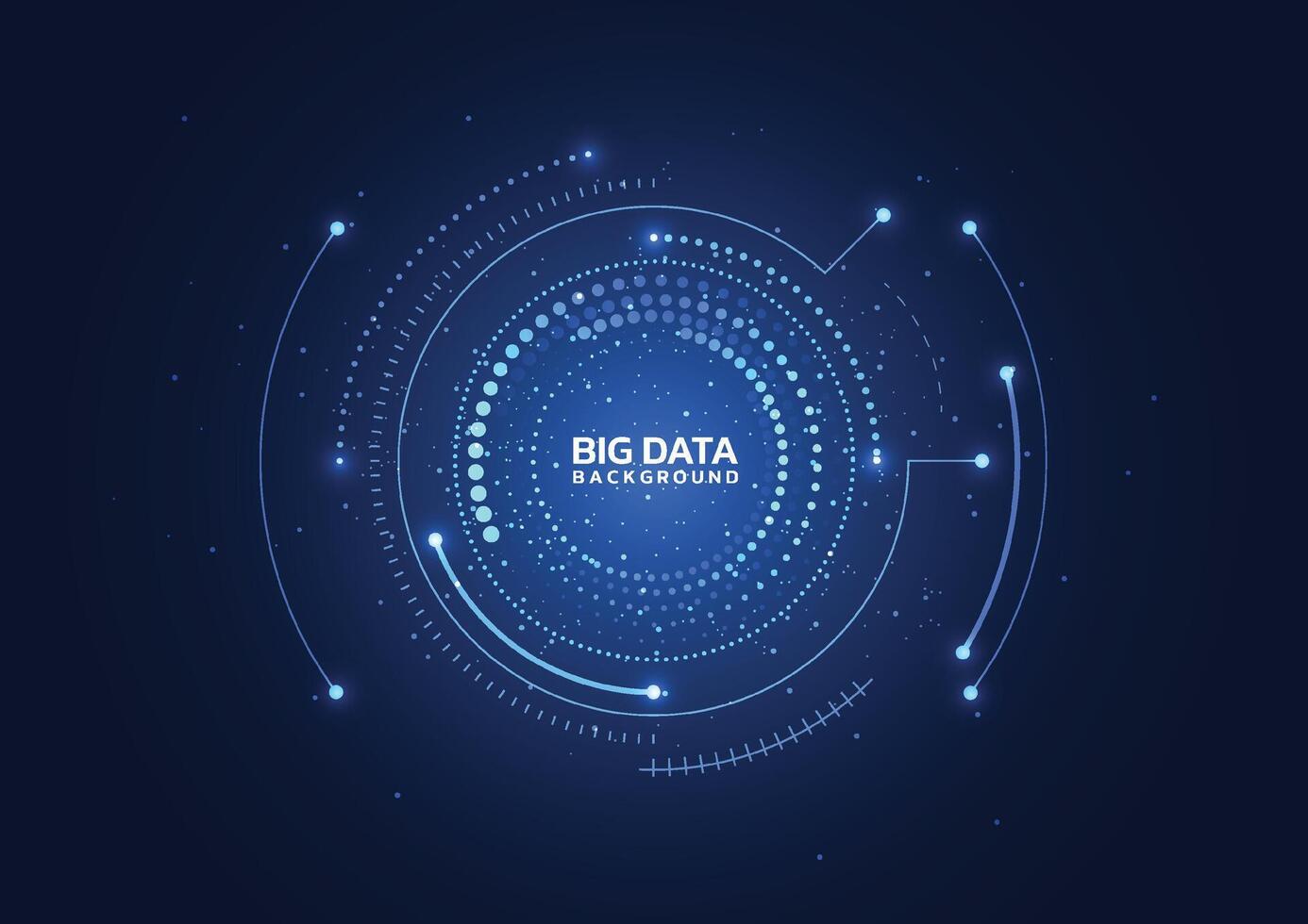 Big data visualization. Abstract technology innovation communication concept digital blue design background vector