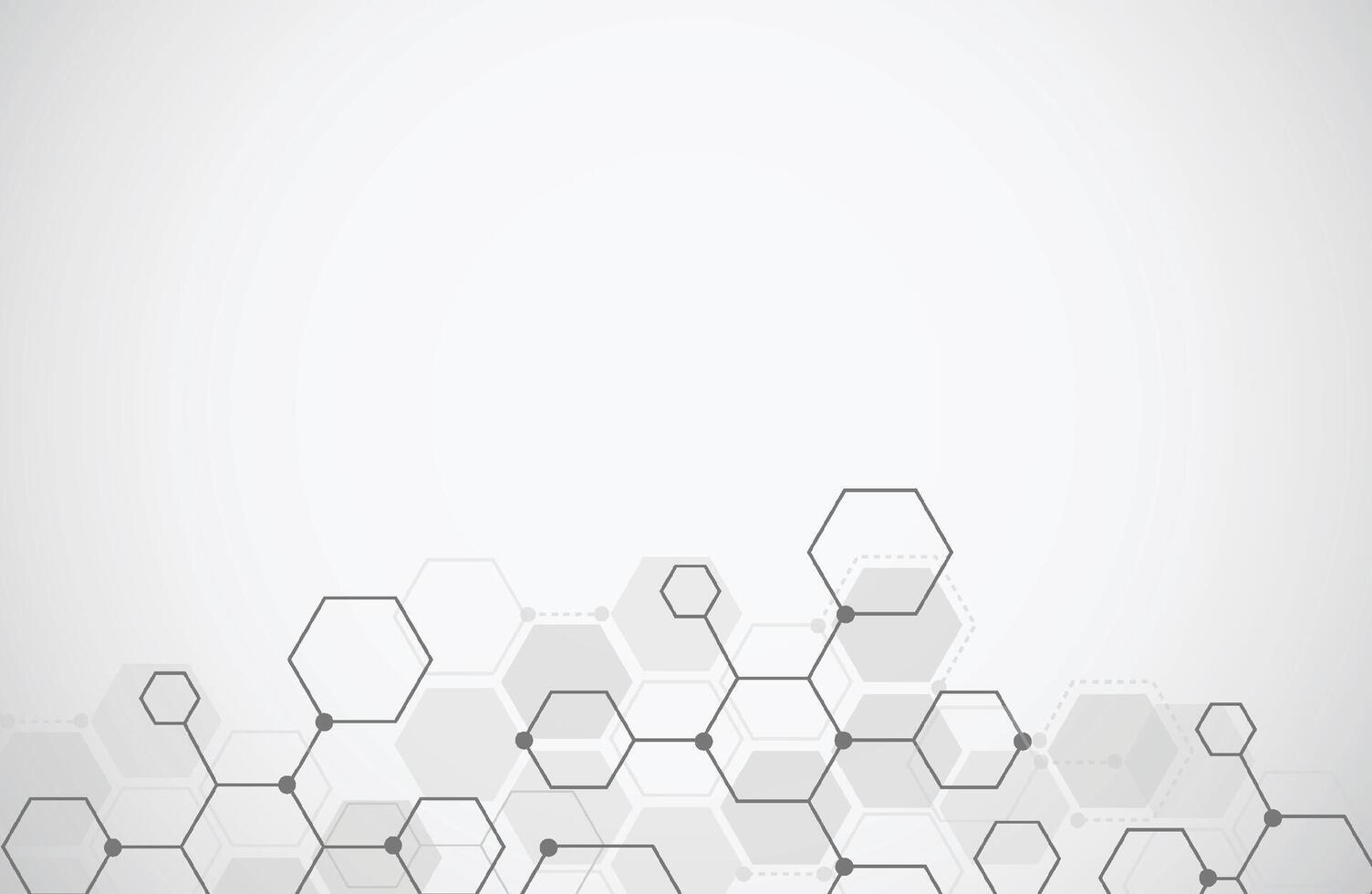 Molecule structure abstract tech background. Medical design. Science template, wallpaper or banner vector